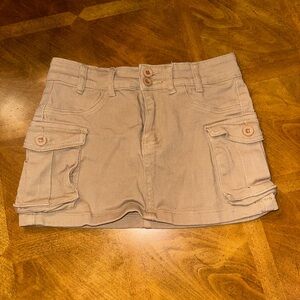 Tan Cargo Women Skirt